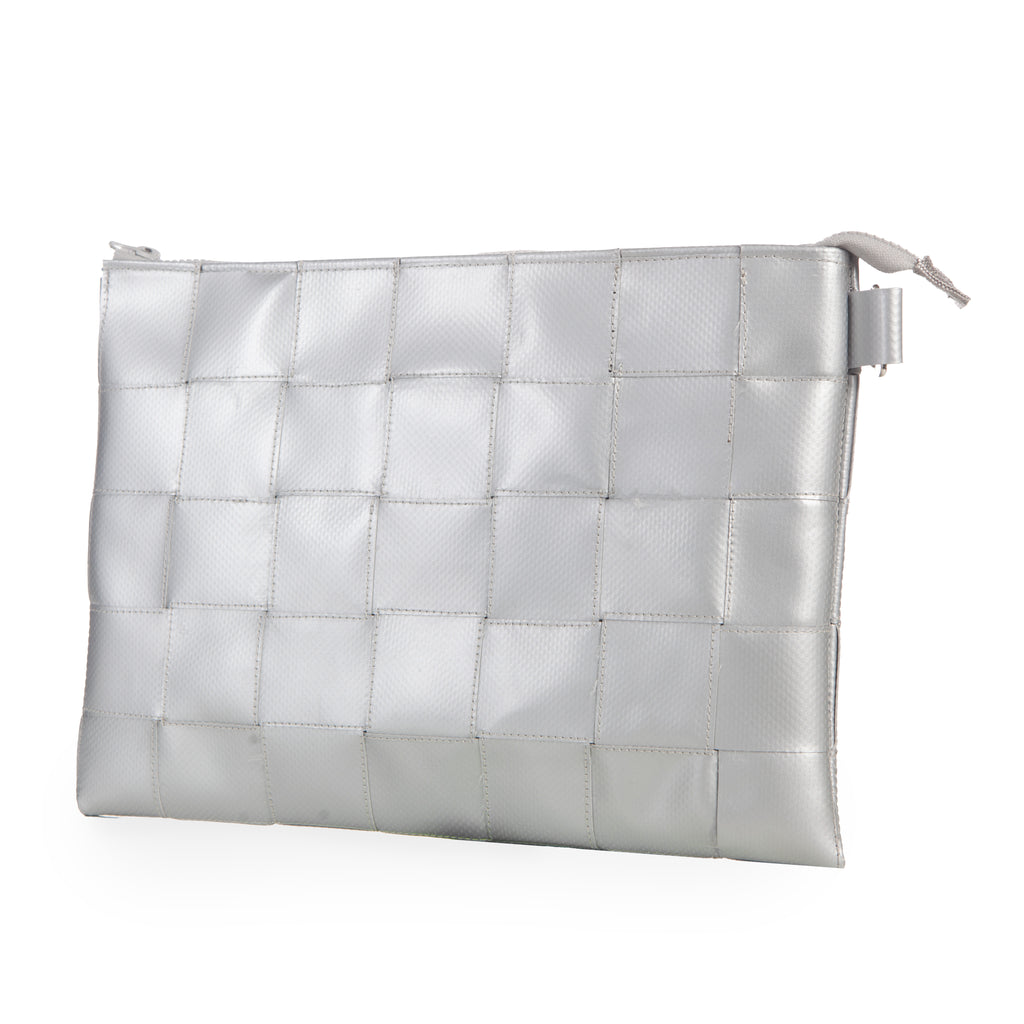 "Edge" Silver Crossbody Punch Bag