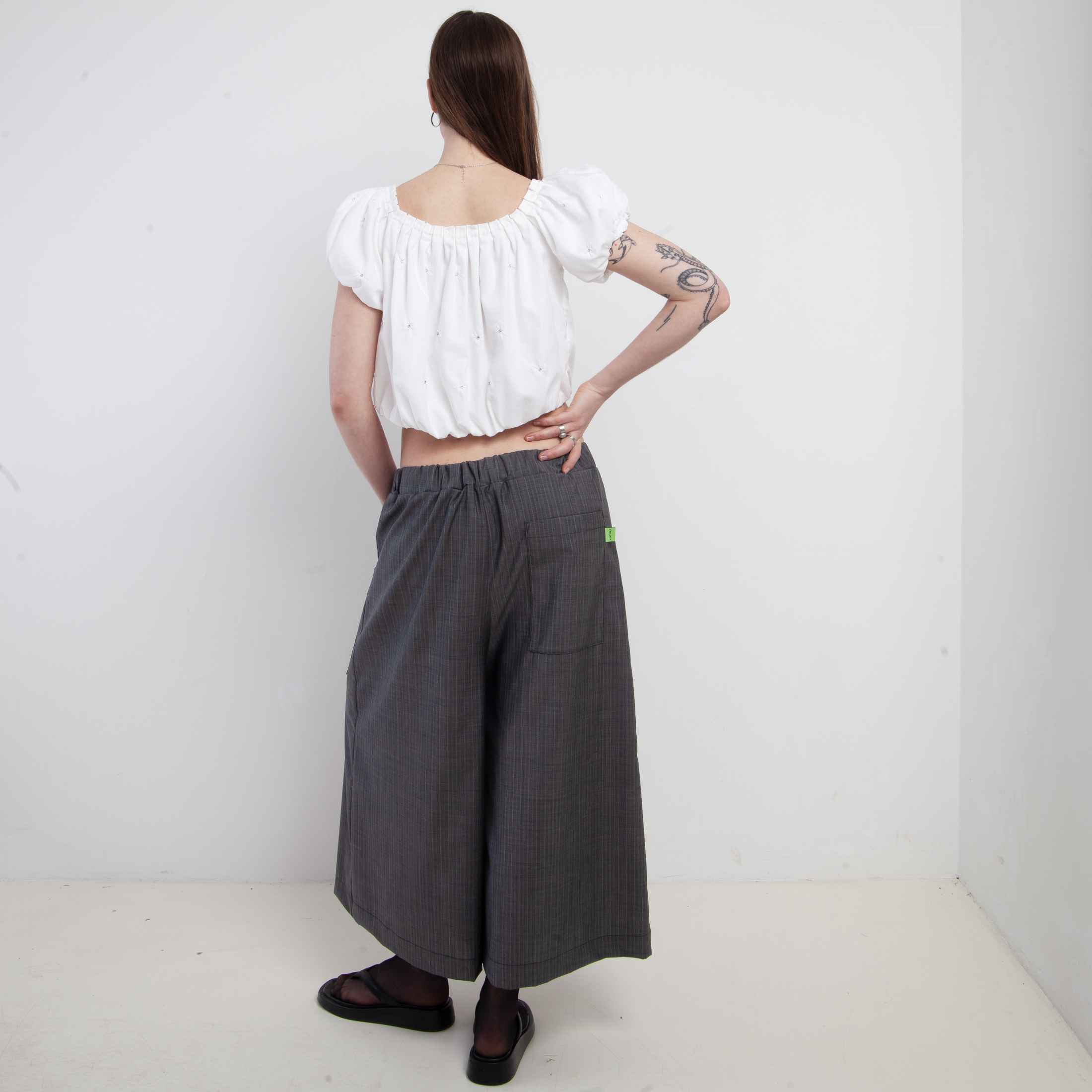 Grey Wool Culottes