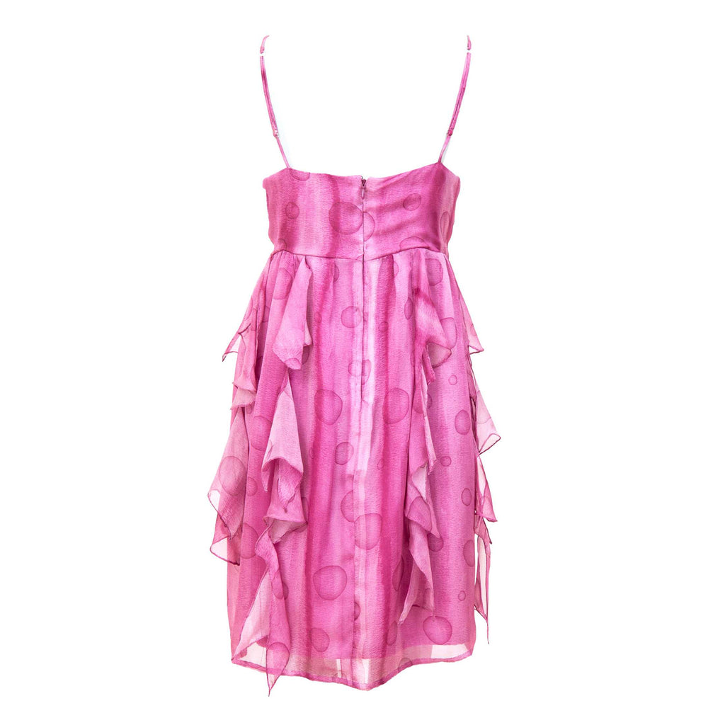 Lilac Silk Cocktail Mini Dress