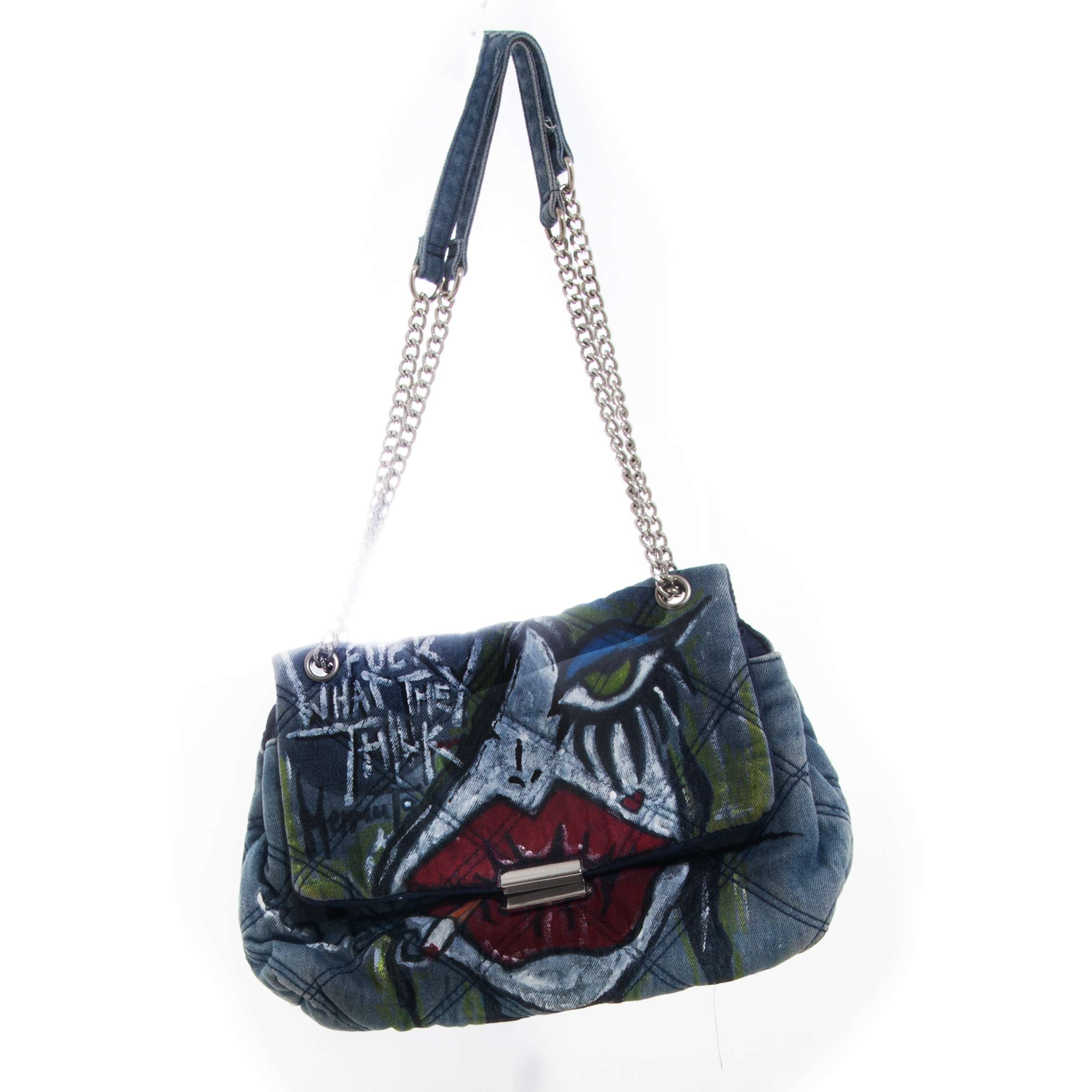 UPCYCLED HAND-PAINTED JEANS BAG