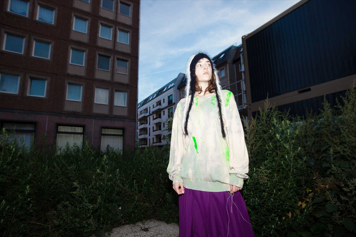 Purple Plissé Trousers