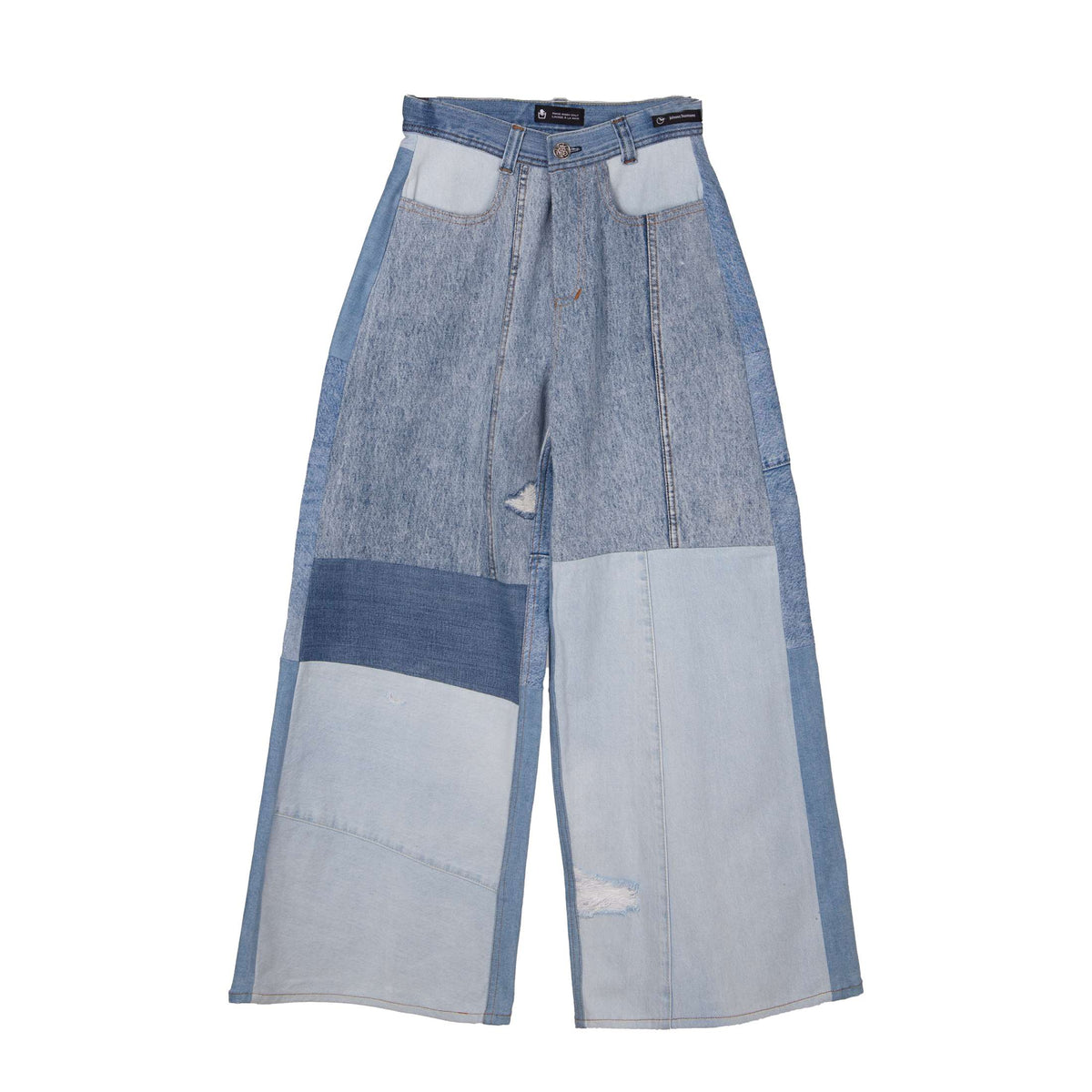 Patchwork Wide Leg Pants