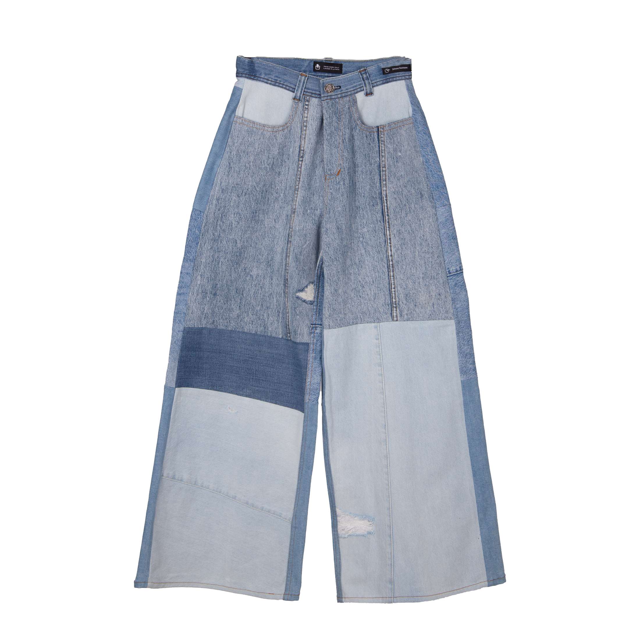 Patchwork Wide Leg Pants