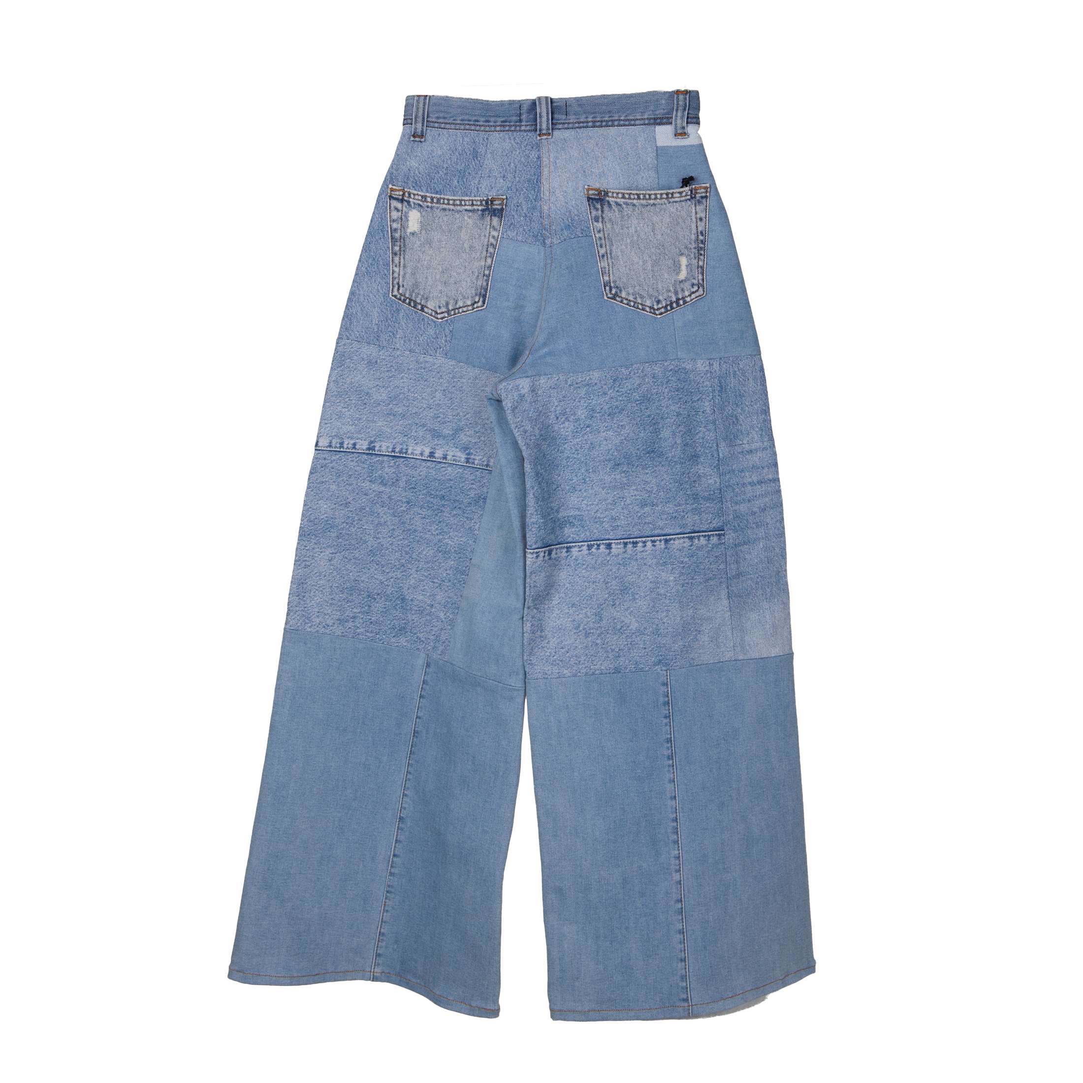 Patchwork Wide Leg Pants