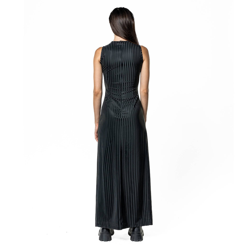 The Abysmal Eye 5.1 Faux Leather Maxi Dress
