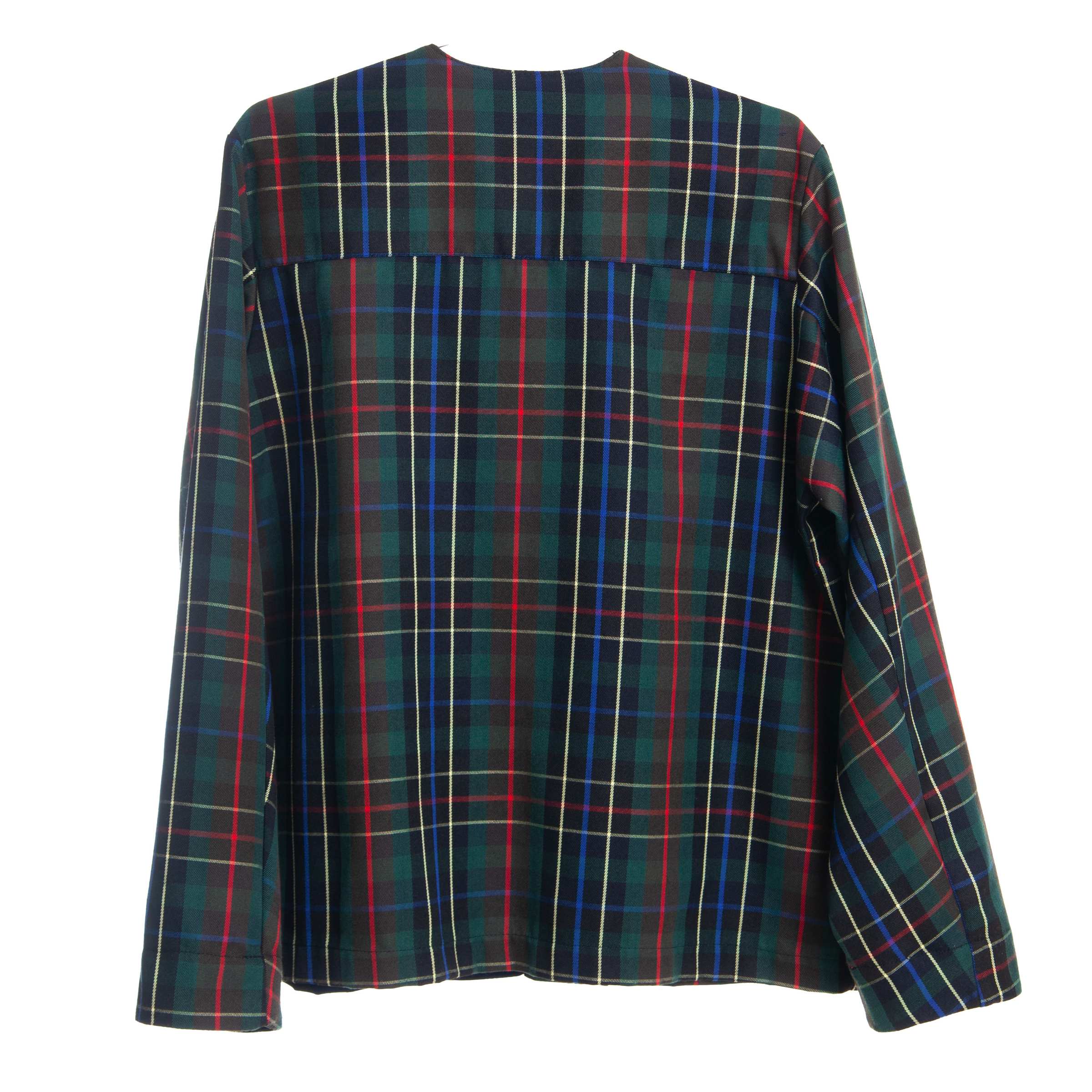 Green & Navy Checked Overshirt Jacket