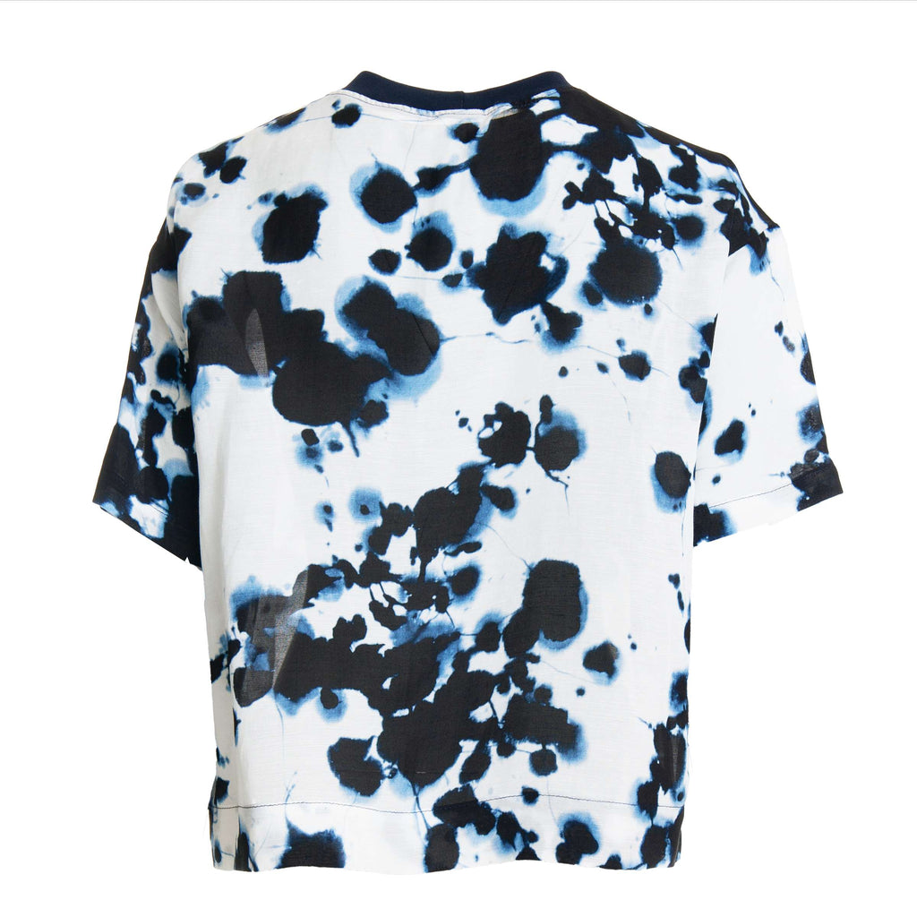 Blue & White Linen T-Shirt