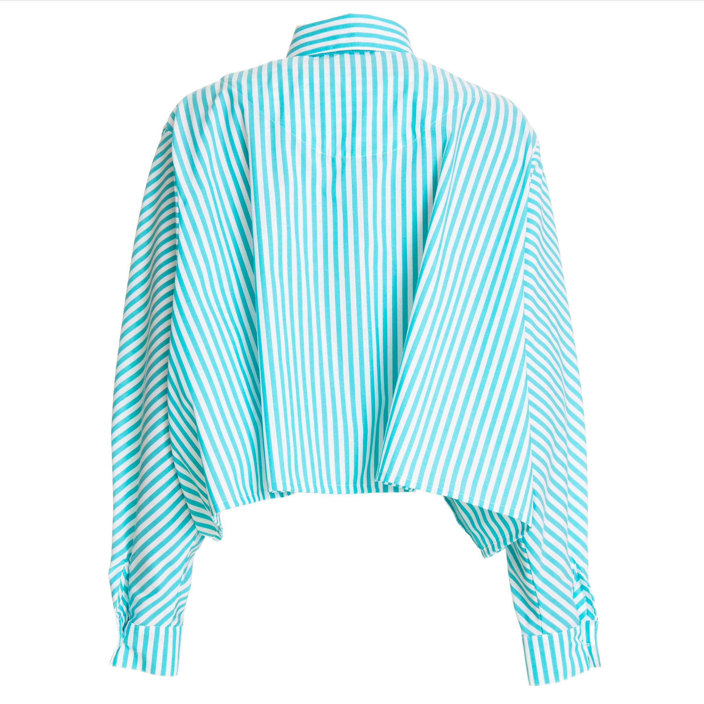 Blue & White Striped Cotton Blouse