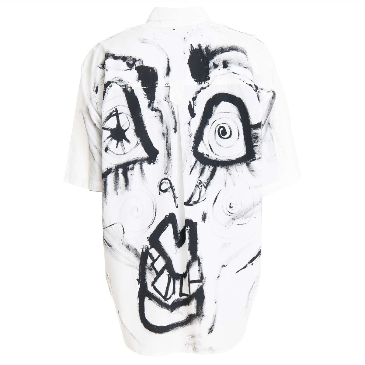 Reworked White Shirt with Black Acrylic Paint