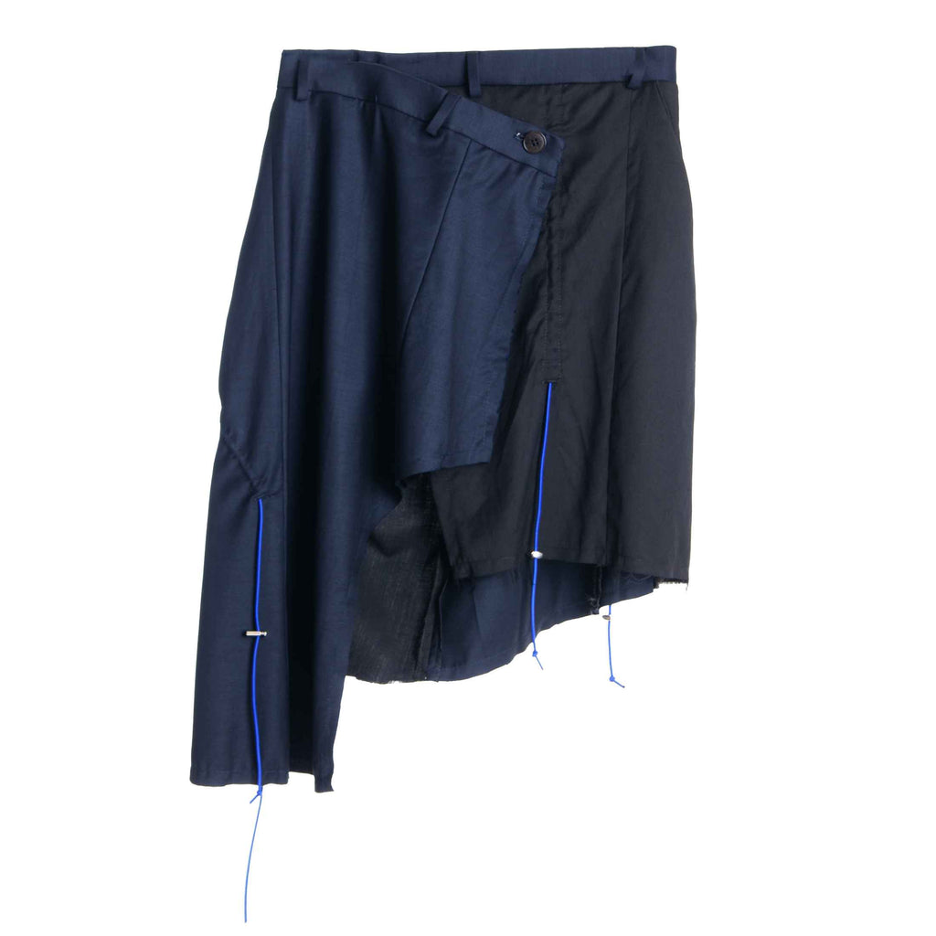 Black & Blue "Alpha" Irregular Skirt