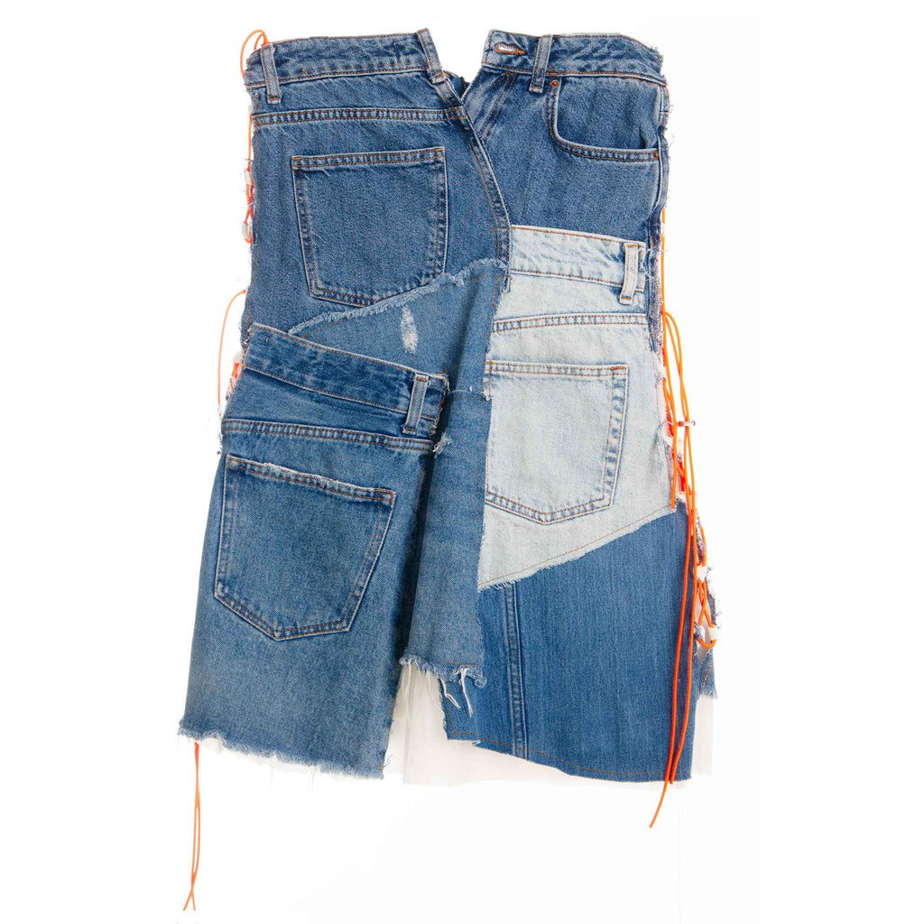 "Austin" Upcycled Denim Dress