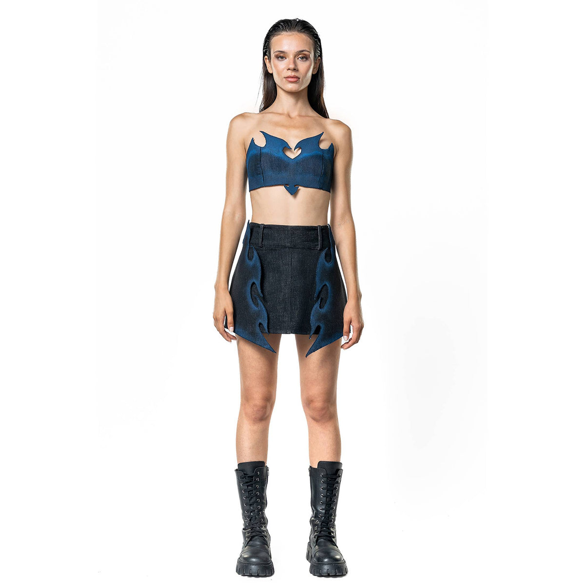 Core Cut Denim Mini Skirt