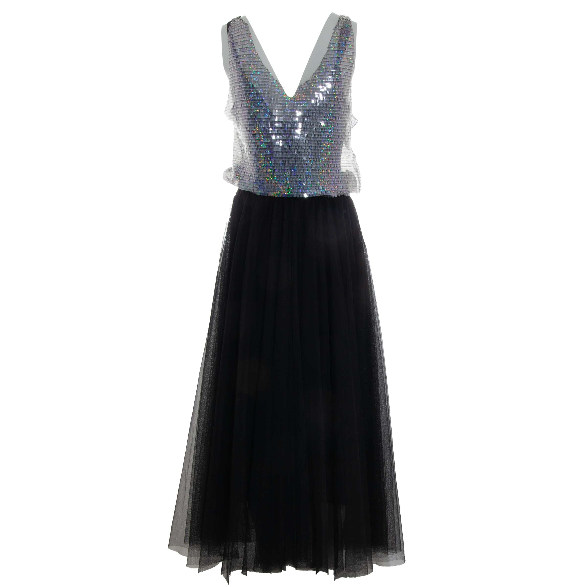 Doubt Silver and Black Tulle Dress