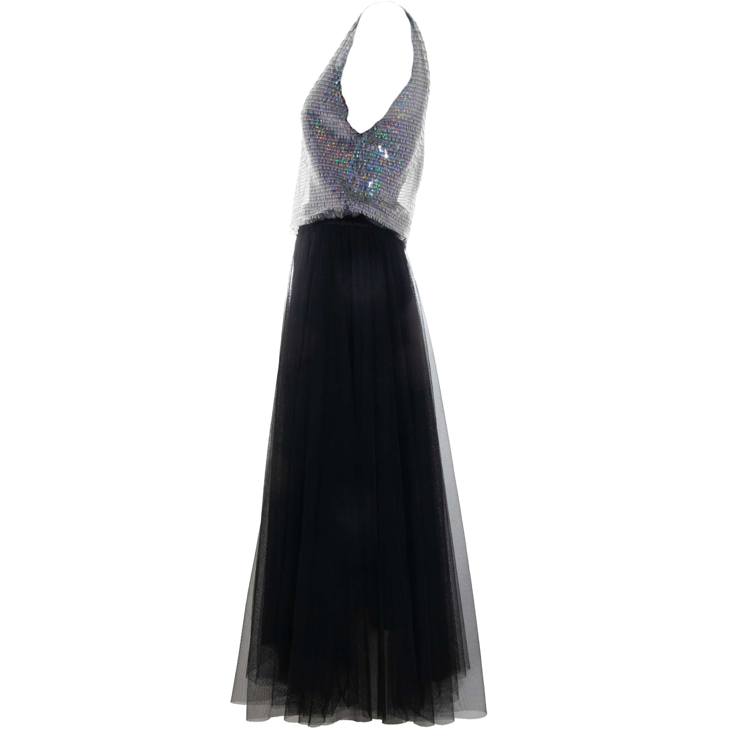 Doubt Silver and Black Tulle Dress
