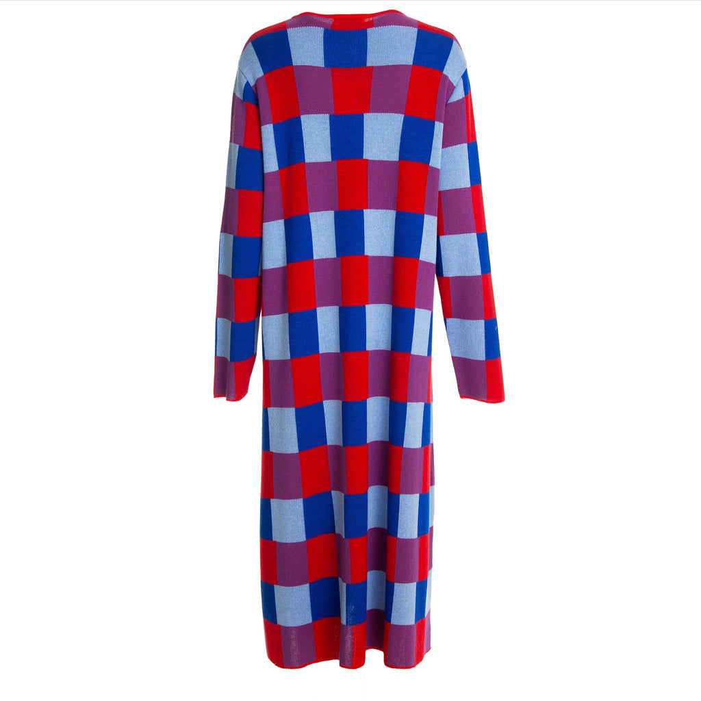 Big Check Jacquard Maxi Dress