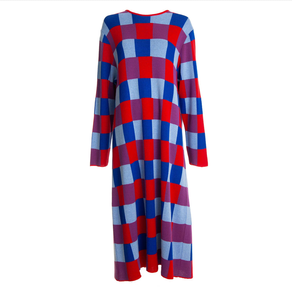 Big Check Jacquard Maxi Dress