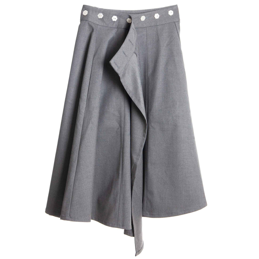 Adjustable Gray Wrap Skirt