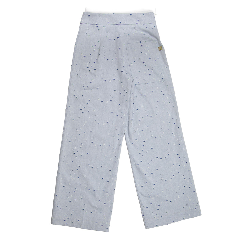 Wide Leg Pants in Light Blue Color